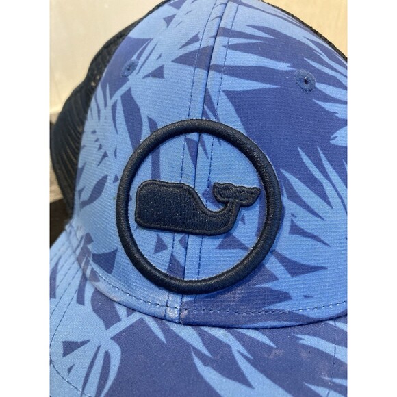 Vineyard Vines Hat Tropical Floral Mesh SnapBack Cap Blue Navy Adjustable - Picture 4 of 8